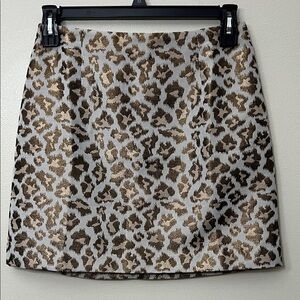 Lilly Pulitzer Metallic Leopard Print Skirt